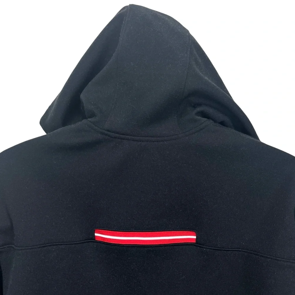 Jordan | Men Large | Vintage Black & Red Full Zip Hooded Jacket Spellout Jumpman